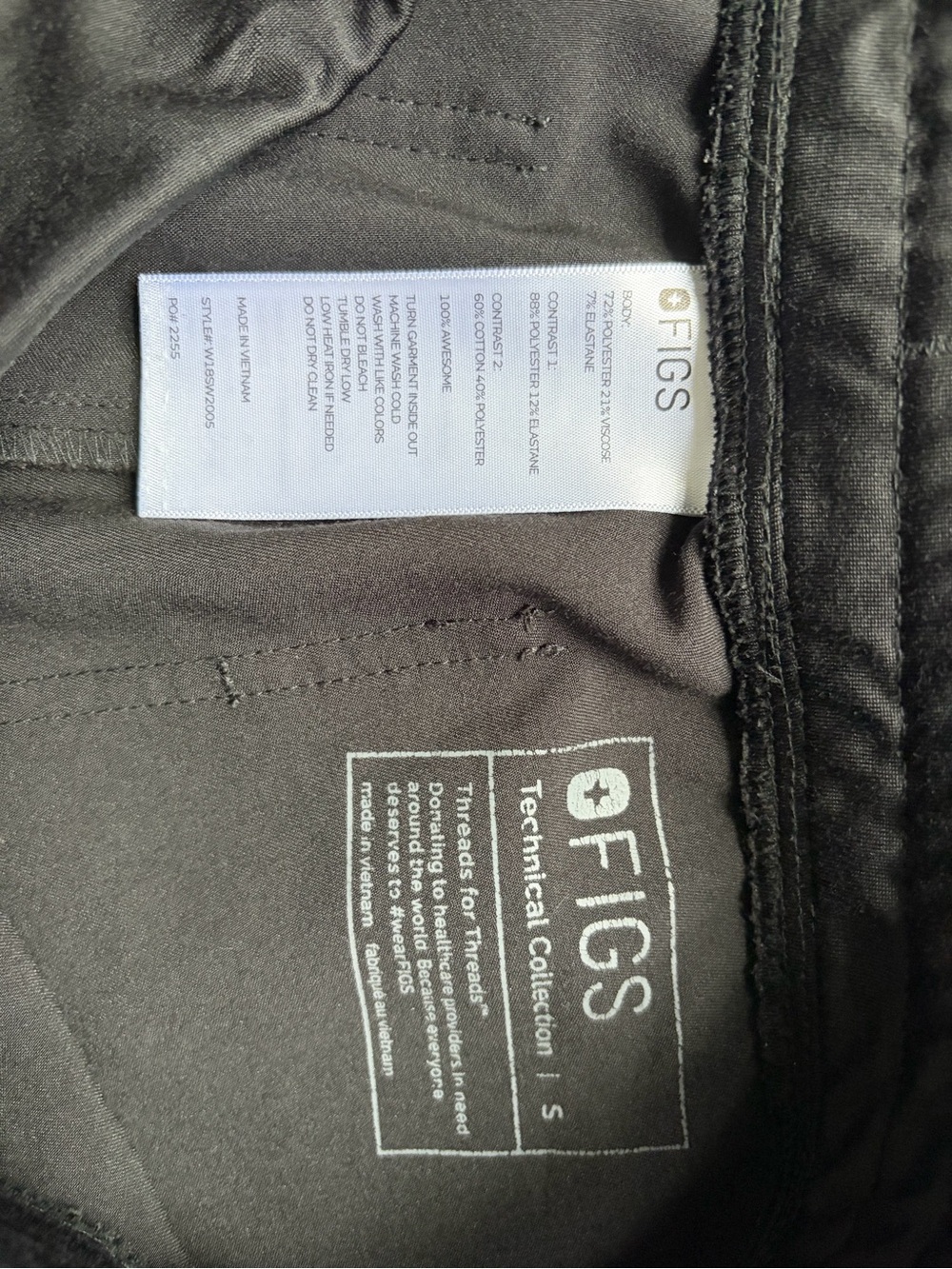 FIGS Black Zamora Skinny Jogger Scrub Pants Women’s Small Technical Collection - Picture 3 of 5